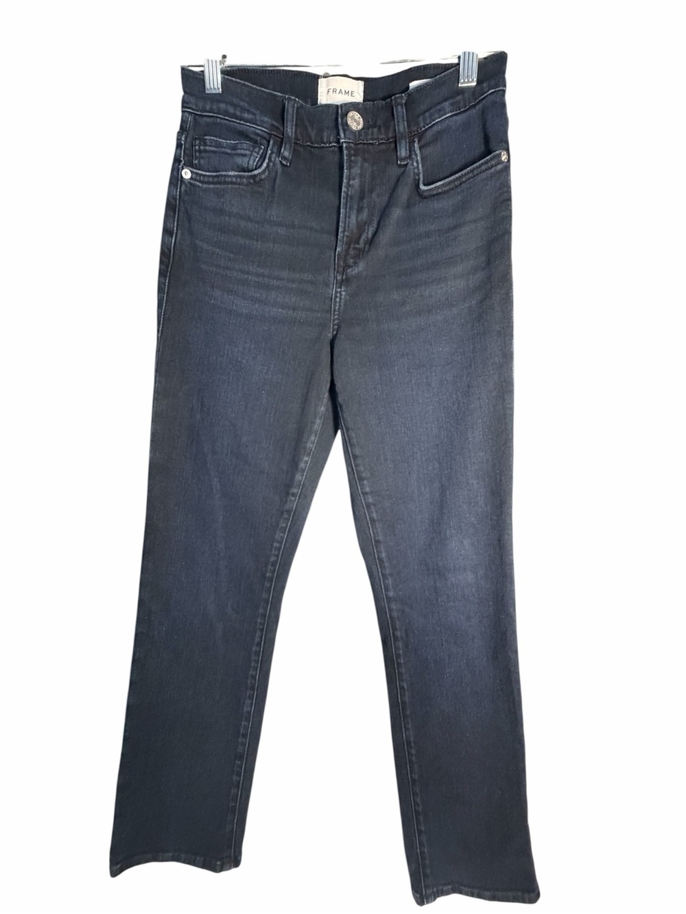Frame Denim Le High Straight Leg Jeans in Dark Indigo Wash Sz 26
